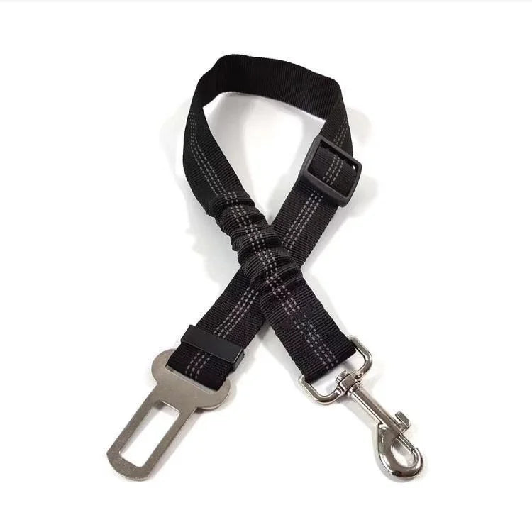 Adjustable Dog Car Seatbelt | Nylon Pet Safety Seat Belt with Elastic Bungee Buffer