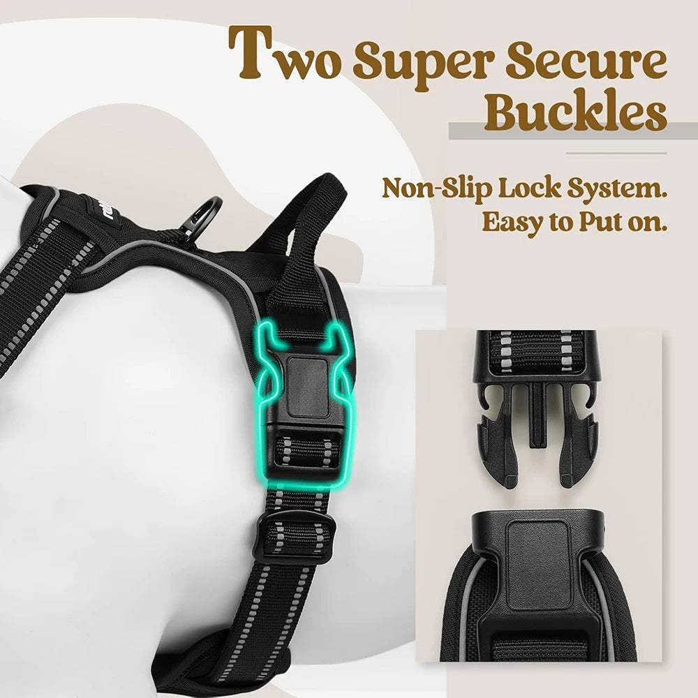 Front Clip Dog Harness | Adjustable No Pull Pet Harness with Soft Padded Handle
