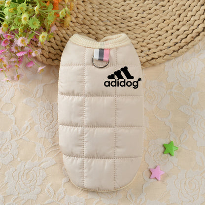Adidog Dog Puufer Vest | Winter Waterproof Warm Coat for Dogs