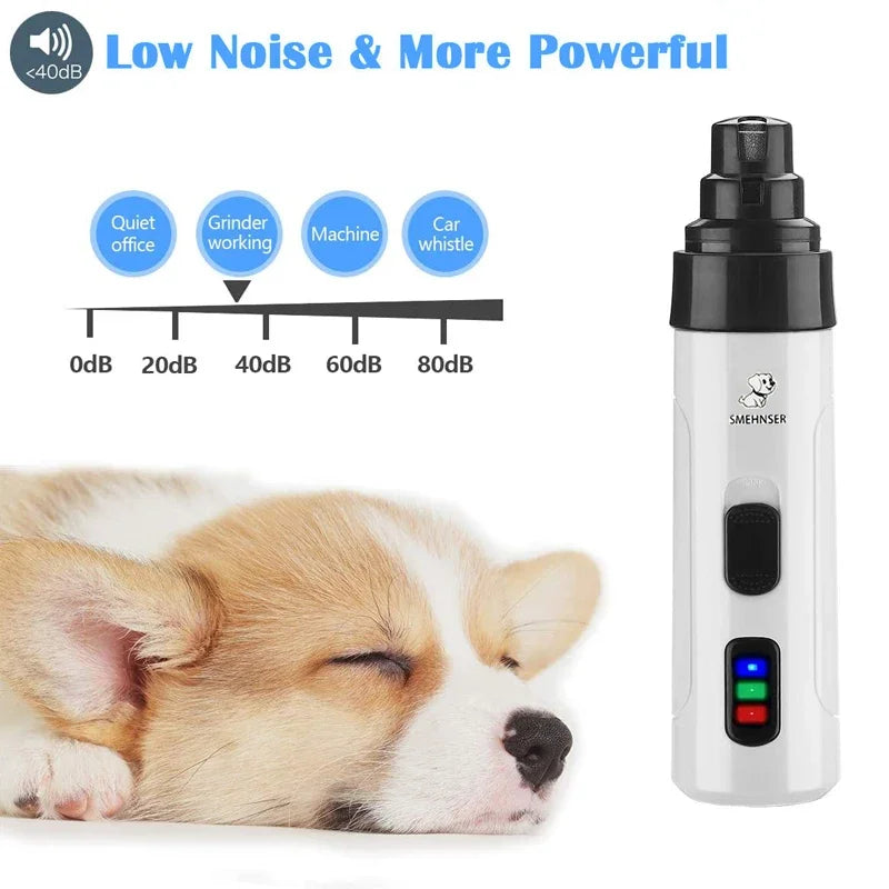 Dog Nail Grinders | Painless USB Charging Pet Nail Grooming Trimmer Tool