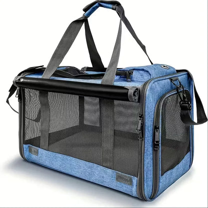Transport Pet Carrier | Durable, Breathable Medium Cat And Small Dog Carrier