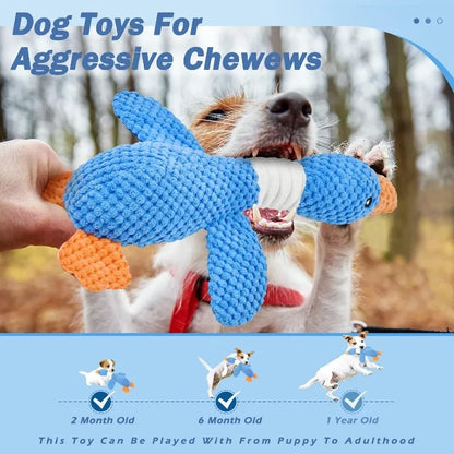Squeaky Duck Toy | Durable, Interactive Plush Chew Doll for Pets