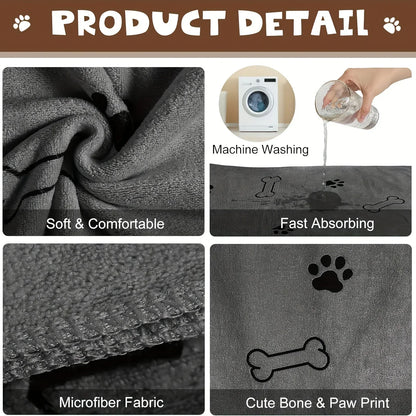 Microfibre Quick-drying Pet Towel | 60x100cm