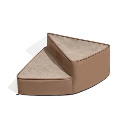 Spiral Faux Leather Pet Stairs | 2/3/4 Step Non-Slip Removable Spiral Small Dog Steps