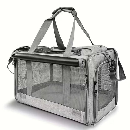 Transport Pet Carrier | Durable, Breathable Medium Cat And Small Dog Carrier