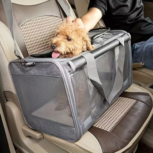 Transport Pet Carrier | Durable, Breathable Medium Cat And Small Dog Carrier