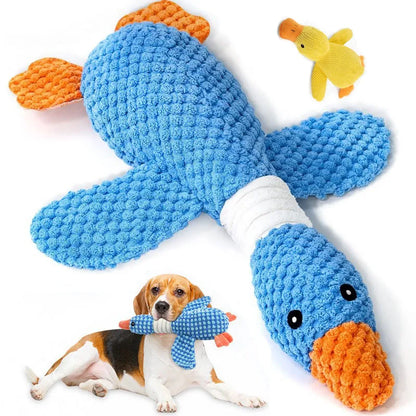 Squeaky Duck Toy | Durable, Interactive Plush Chew Doll for Pets
