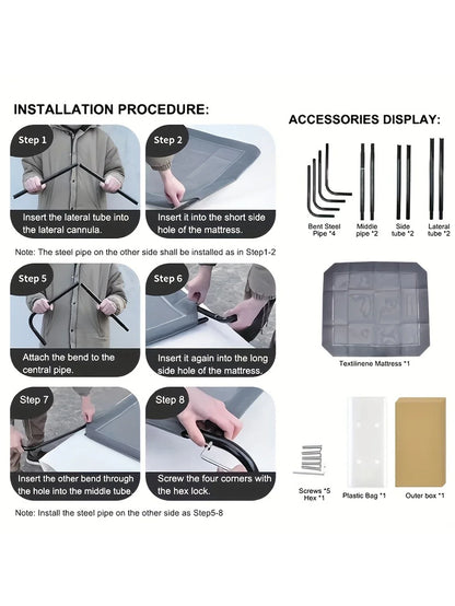 Outdoor Elevated Mesh Dog Bed | for Small - Large Pets, Suitable for Camping