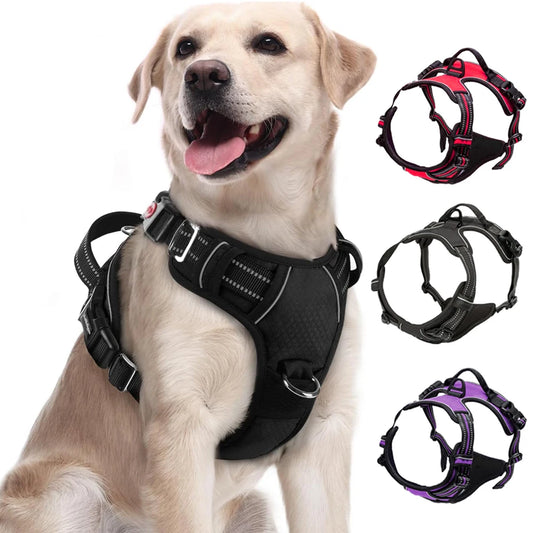 Front Clip Dog Harness | Adjustable No Pull Pet Harness with Soft Padded Handle