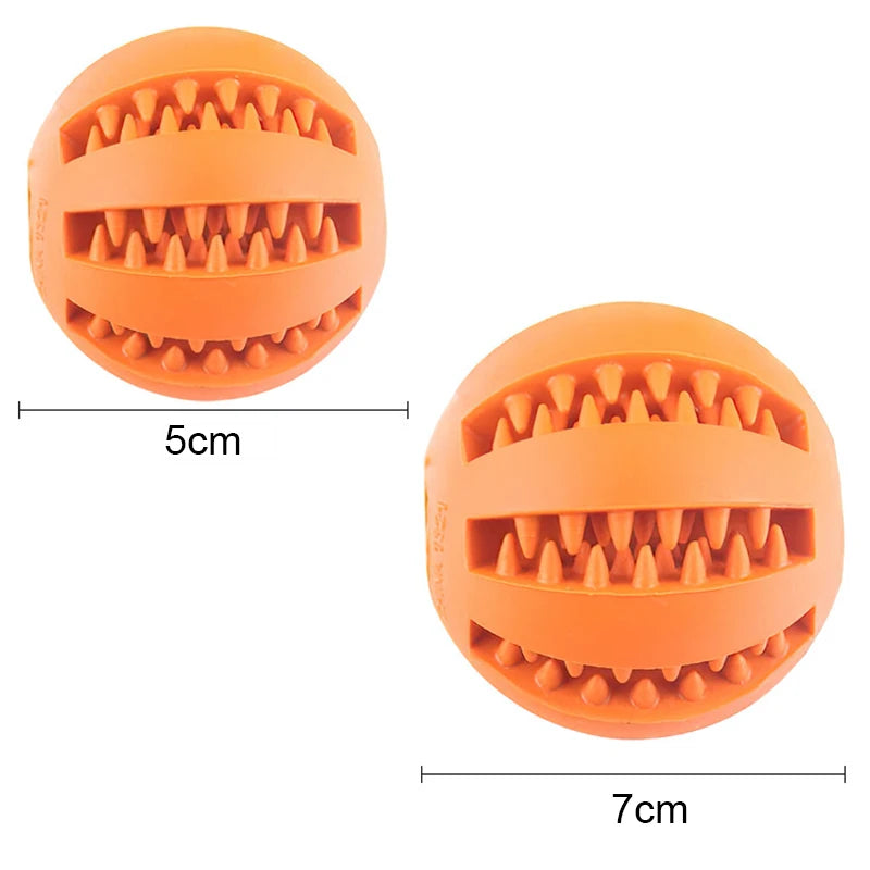 Interactive Feeder Dog Ball Toy | Interactive Puppy Tooth Cleaning Rubber Food Ball Toy