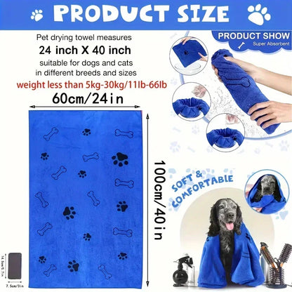 Microfibre Quick-drying Pet Towel | 60x100cm