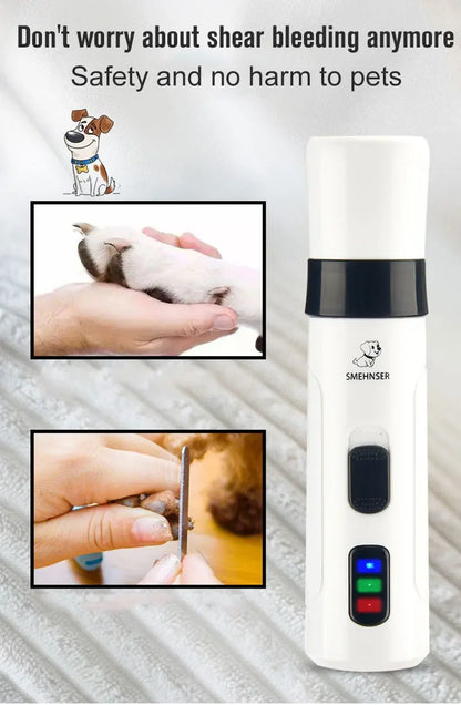 Dog Nail Grinders | Painless USB Charging Pet Nail Grooming Trimmer Tool