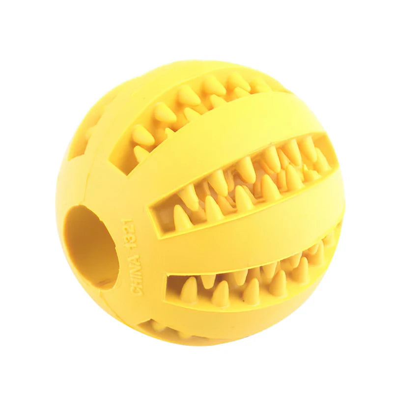 Interactive Feeder Dog Ball Toy | Interactive Puppy Tooth Cleaning Rubber Food Ball Toy