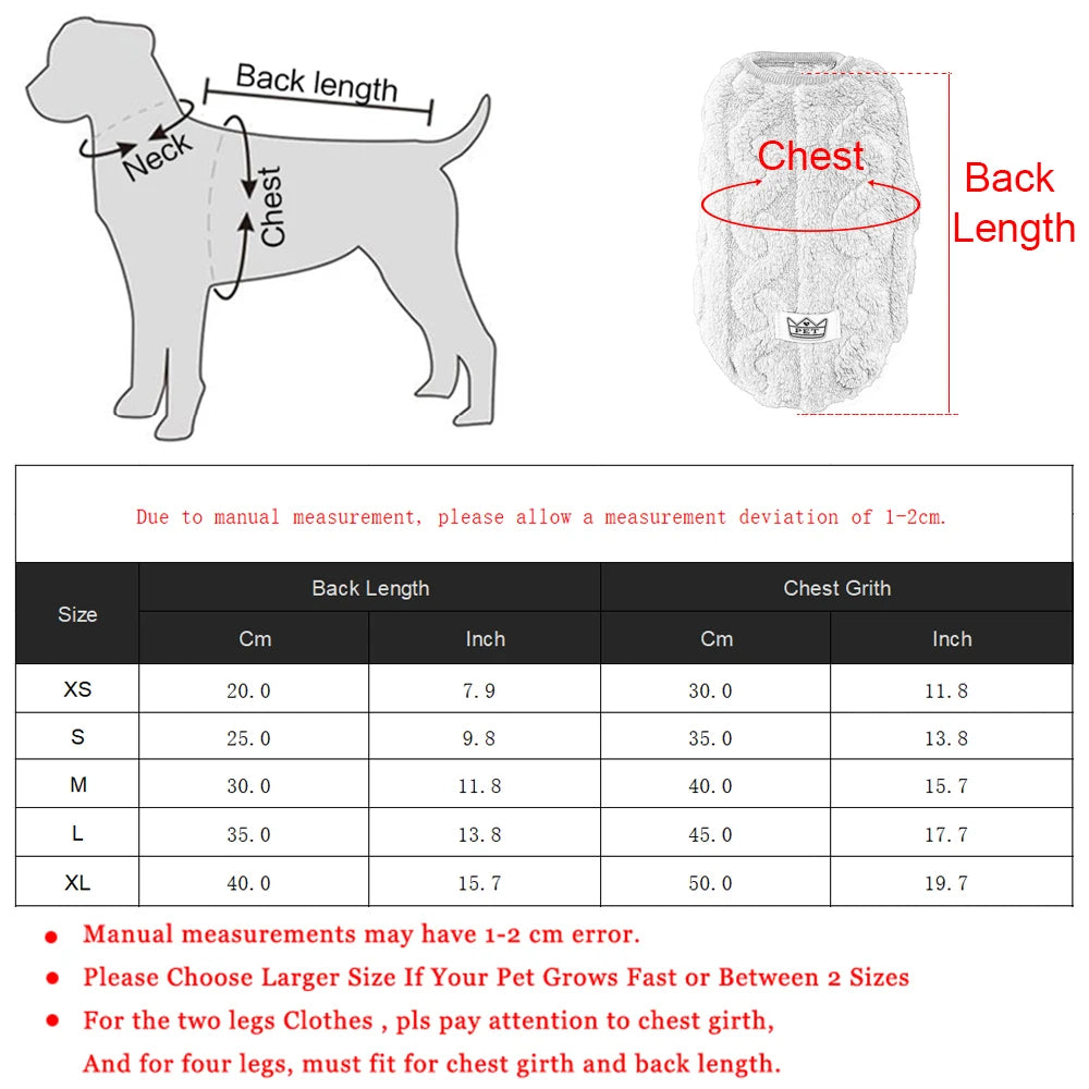 Soft Fleece Dog Sweater | For Small Dogs, Warm Puppy Vest