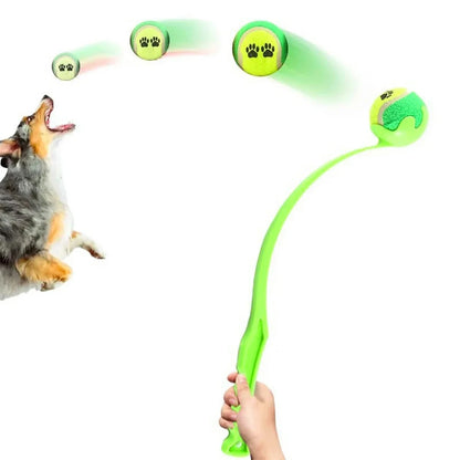 Pet Tennis Ball Launcher Set | Outdoor Dog Training Fetch Toy -  Ergonomic Handle