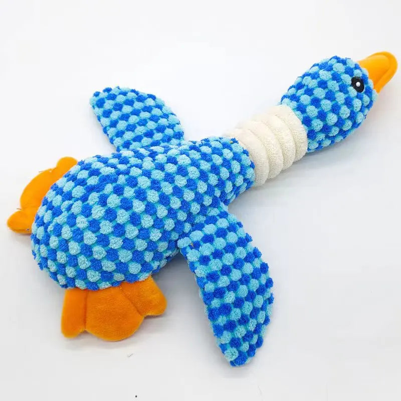 Squeaky Duck Toy | Durable, Interactive Plush Chew Doll for Pets