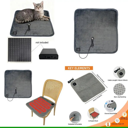 USB Heated Pet Pad | 45degree Celsius, 43x43cm