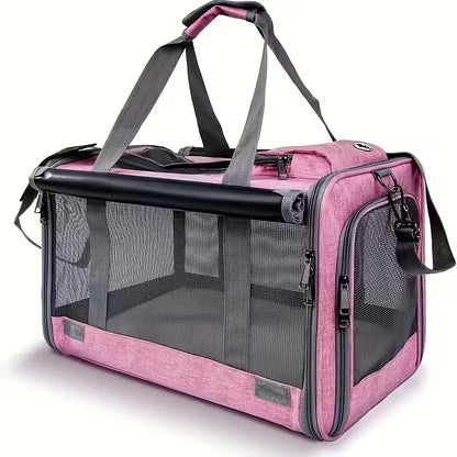 Transport Pet Carrier | Durable, Breathable Medium Cat And Small Dog Carrier