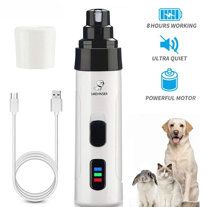 Dog Nail Grinders | Painless USB Charging Pet Nail Grooming Trimmer Tool