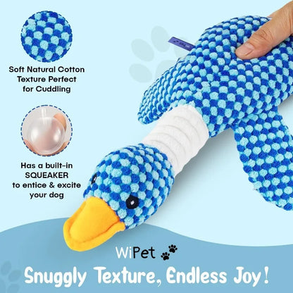 Squeaky Duck Toy | Durable, Interactive Plush Chew Doll for Pets