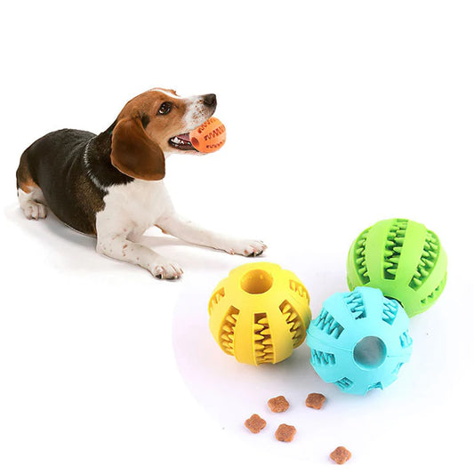 Interactive Feeder Dog Ball Toy | Interactive Puppy Tooth Cleaning Rubber Food Ball Toy