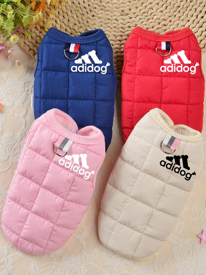 Adidog Dog Puufer Vest | Winter Waterproof Warm Coat for Dogs