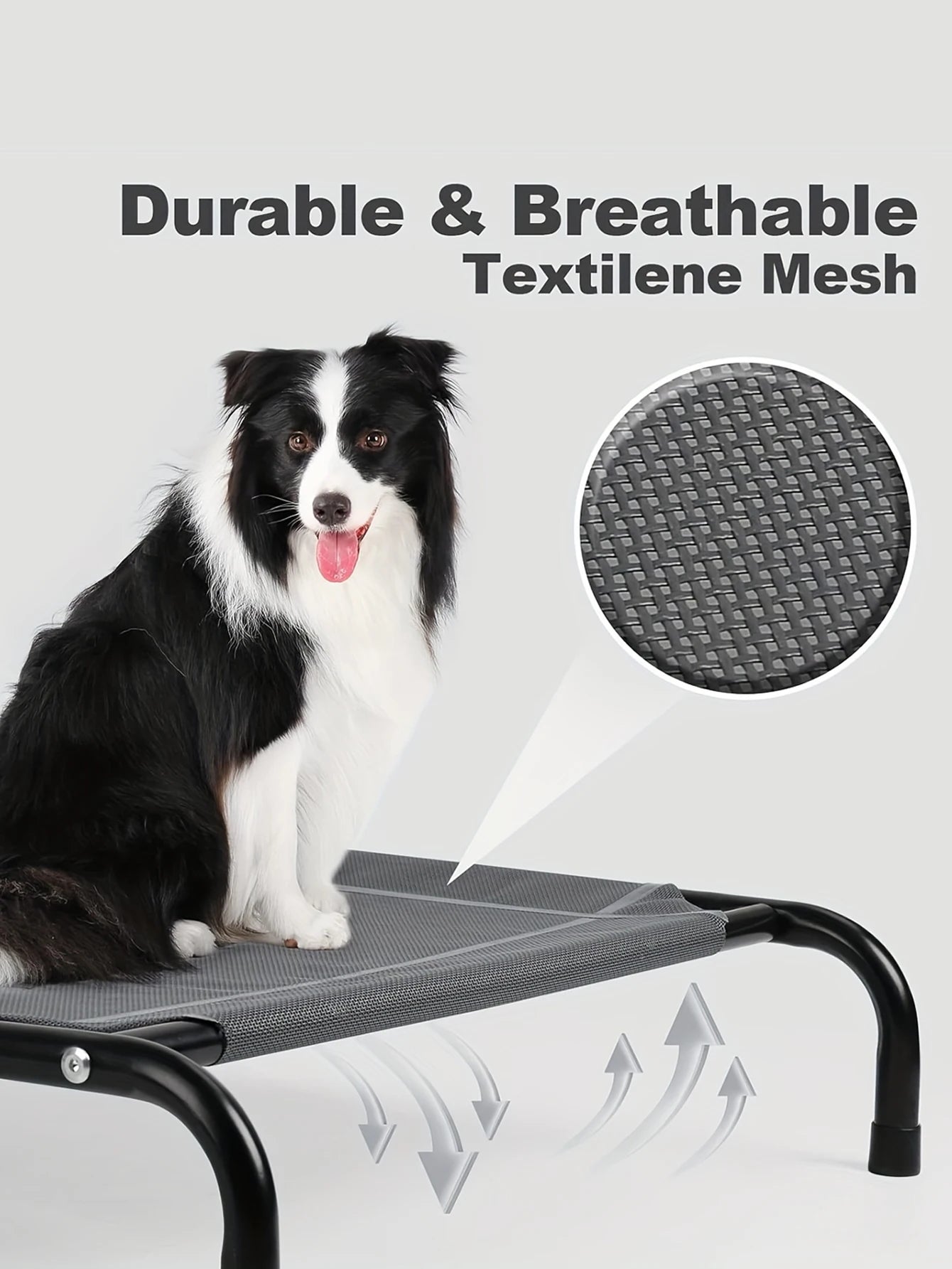 Outdoor Elevated Mesh Dog Bed | for Small - Large Pets, Suitable for Camping