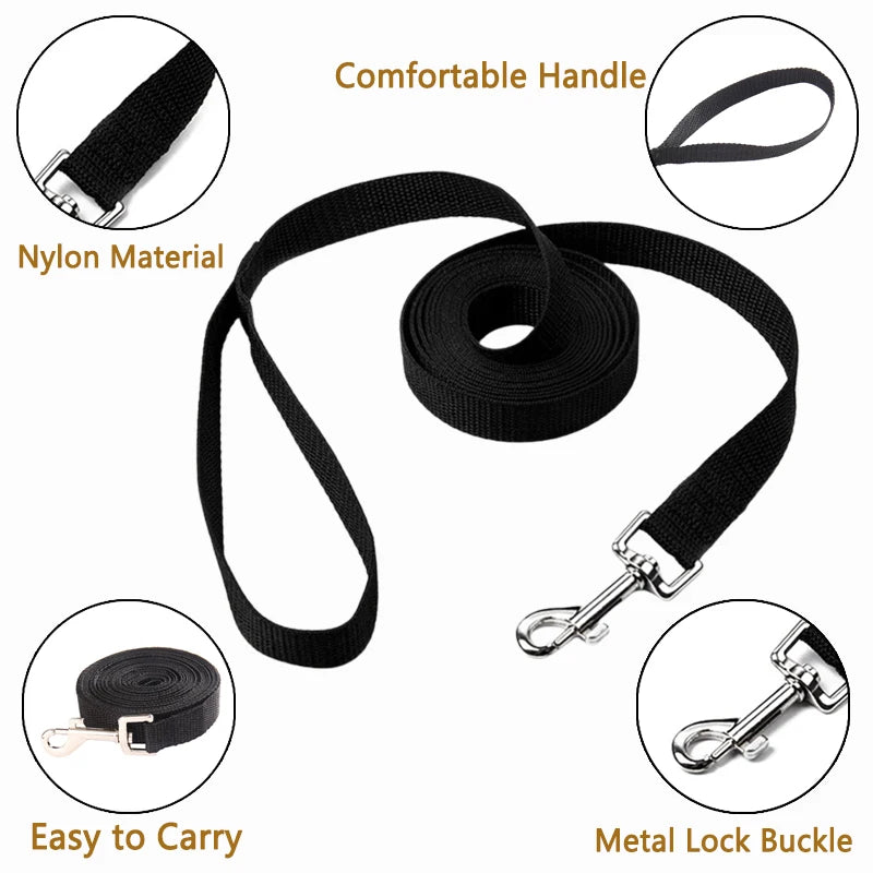 Extra Long Nylon Dog Leash | 10m 15m 20m Pet Training Leash For Outdoor Walking