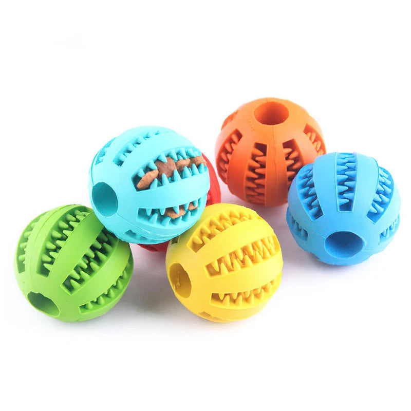Interactive Feeder Dog Ball Toy | Interactive Puppy Tooth Cleaning Rubber Food Ball Toy