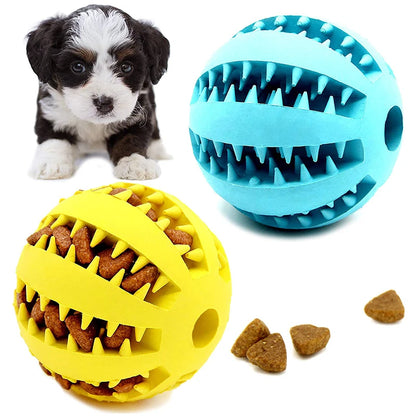 Interactive Feeder Dog Ball Toy | Interactive Puppy Tooth Cleaning Rubber Food Ball Toy
