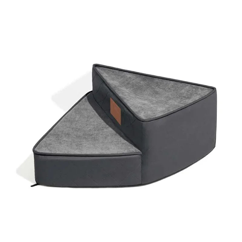 Spiral Faux Leather Pet Stairs | 2/3/4 Step Non-Slip Removable Spiral Small Dog Steps