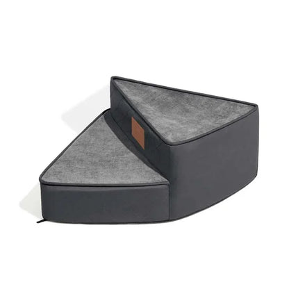 Spiral Faux Leather Pet Stairs | 2/3/4 Step Non-Slip Removable Spiral Small Dog Steps