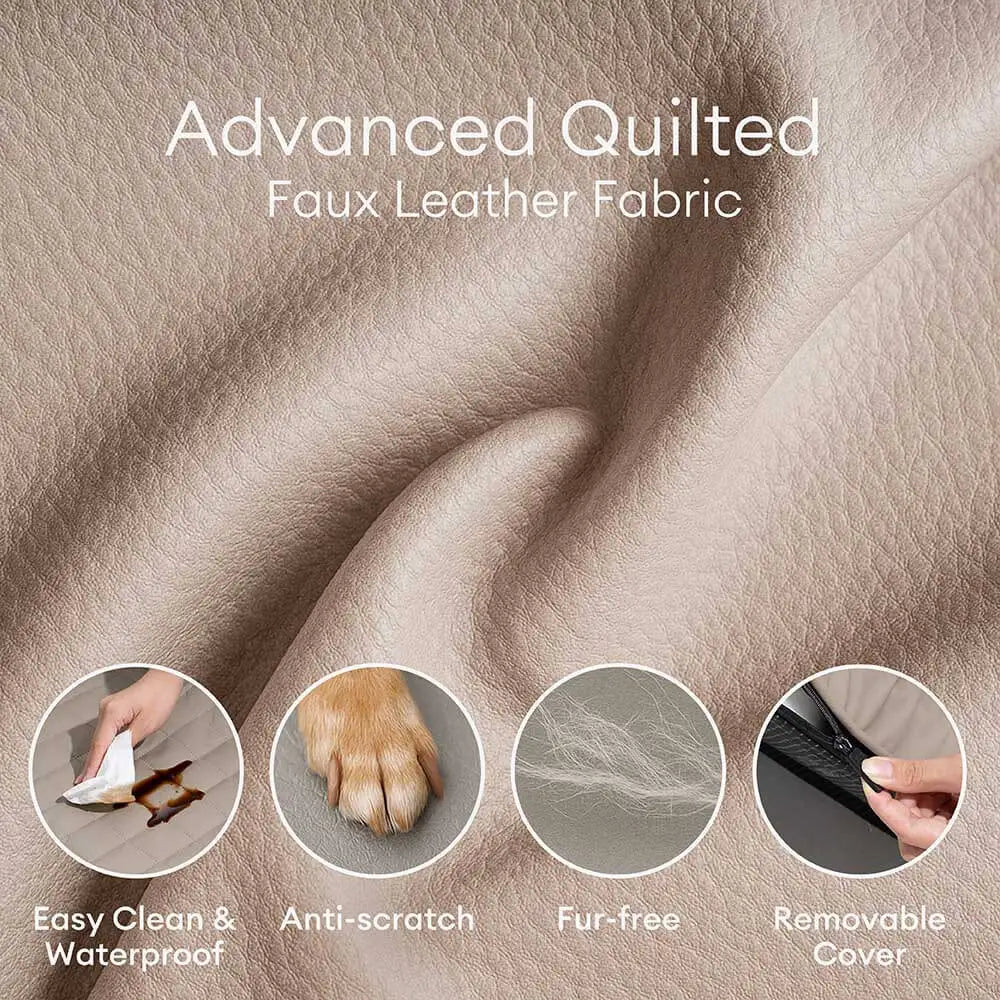 Spiral Faux Leather Pet Stairs | 2/3/4 Step Non-Slip Removable Spiral Small Dog Steps