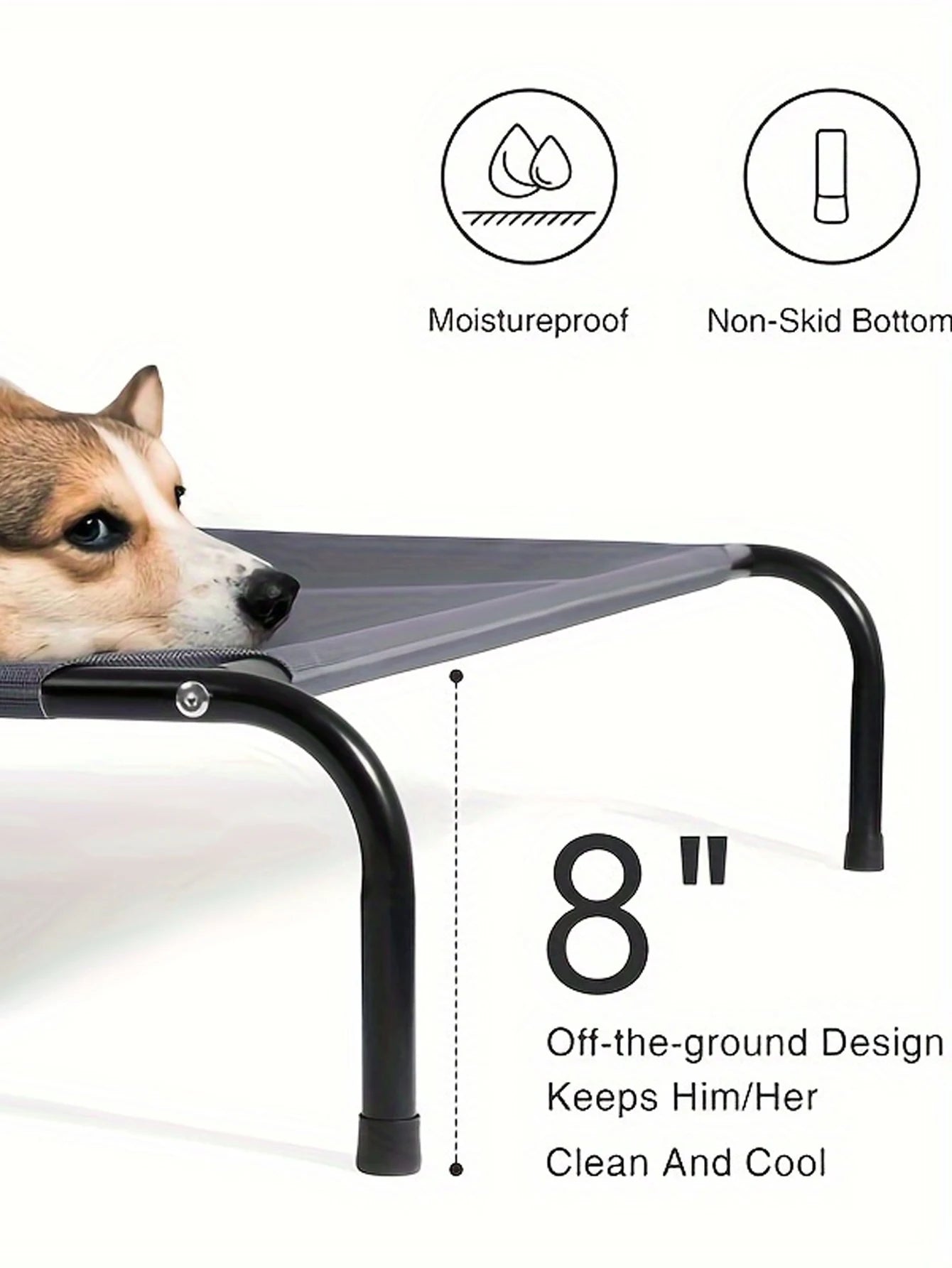 Outdoor Elevated Mesh Dog Bed | for Small - Large Pets, Suitable for Camping