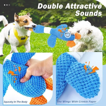 Squeaky Duck Toy | Durable, Interactive Plush Chew Doll for Pets