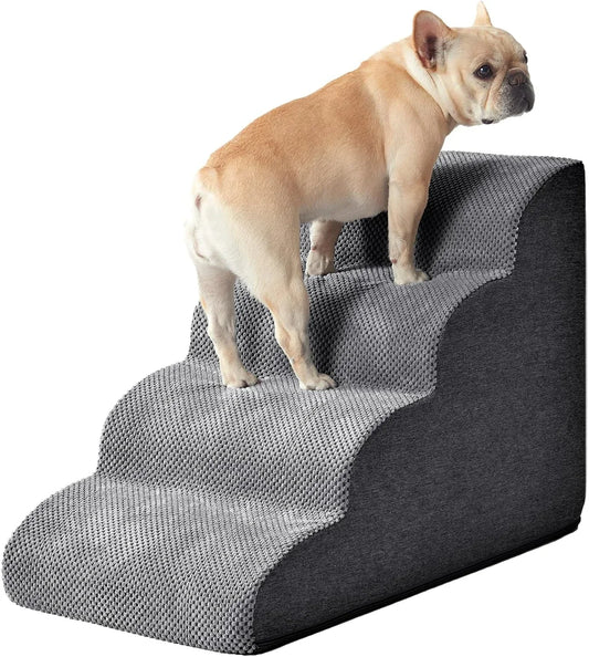 Curved Dog Stairs | Easy Climb Non Slip Pet Stairs for Small Dogs